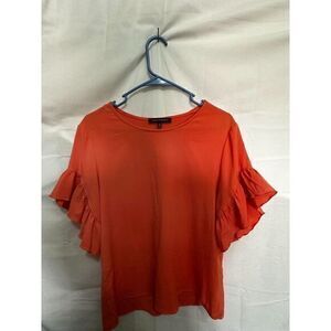 Supply And Demand Women's Flutter Sleeve Blouse‎ Size Medium Orange NWOT